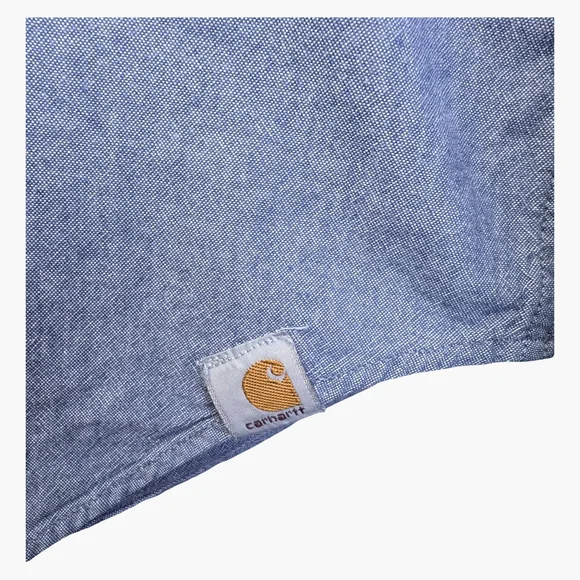 Carhartt Chambray Button Down Workwear Shirt | Relaxed Fit | Size XL - Picture 4 of 8